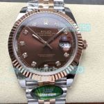ARF Super Copy Rolex 3235 Datejust II Chocolate Dial Half Rose Gold Watch 